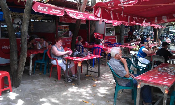 Beachside warungs, Kuta, Bali