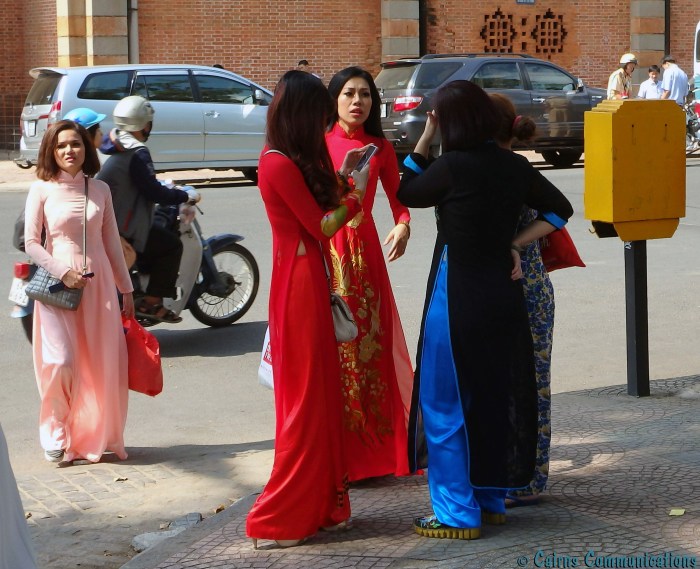 Ao Dai women in Ho Chi Minh city