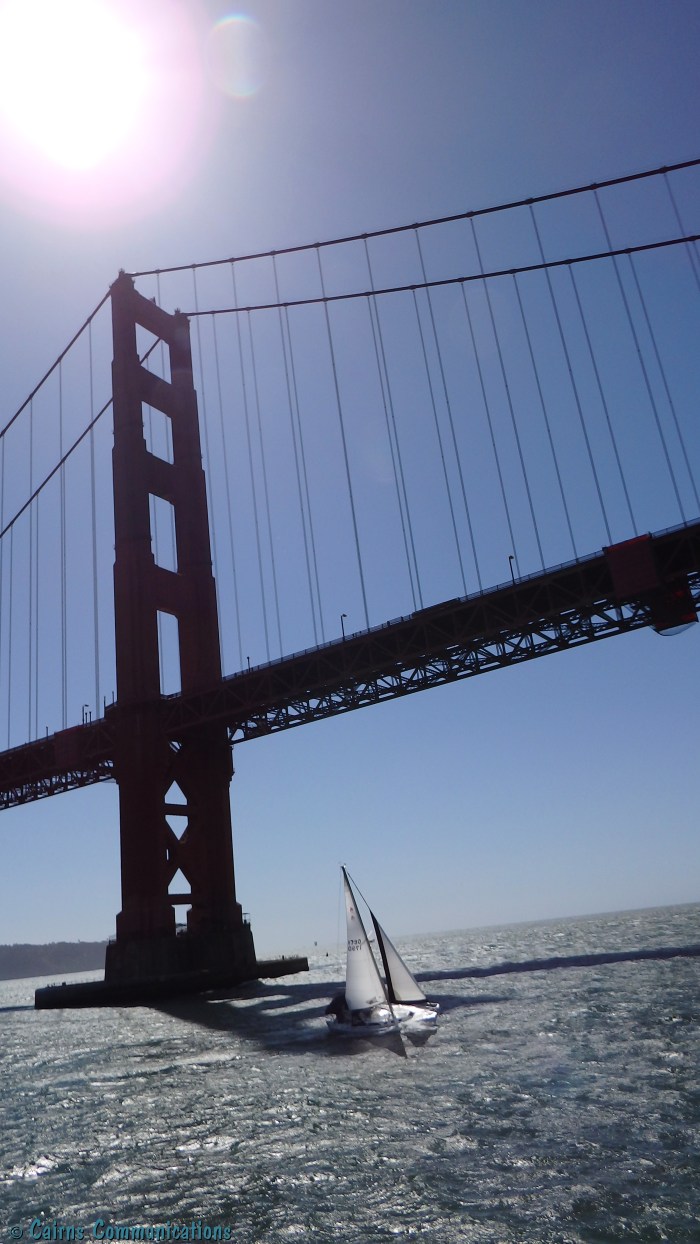 Golden Gate Bridge and Sailboat