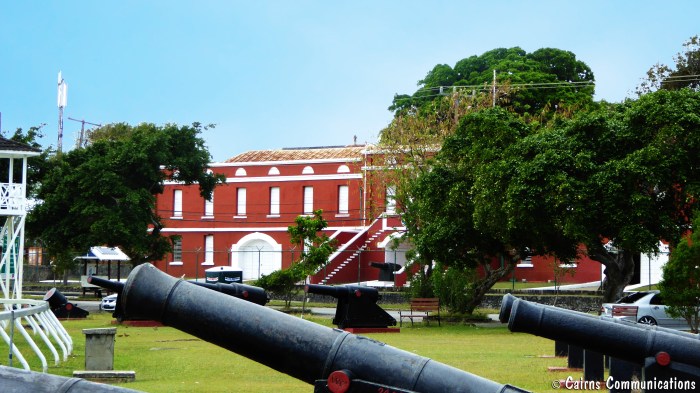 Barbados cannons in garrison precinct