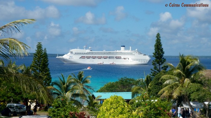 Pacific Dawn anchored at Lifou, New Caledonia