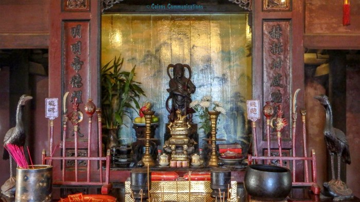Japanese Covered Bridge Temple interior